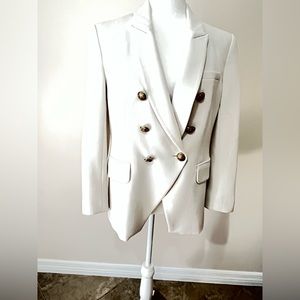 Veronica beard, double breasted off white blazer, size 10